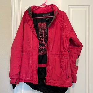 Roxy ski jacket hot pink Women’s Large